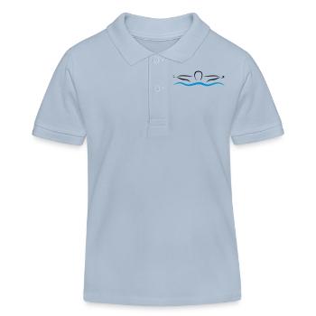 schwimmen - Kinder Organic Poloshirt Mini Sprinter von Stanley/Stella - sky Blue - Vorne