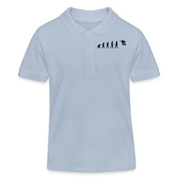 Evolution Skate - Polo enfant bio Stanley/Stella - bleu ciel - Devant
