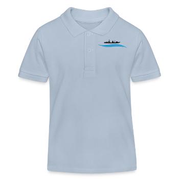 Kanu Wasser - Kinder Organic Poloshirt Mini Sprinter von Stanley/Stella - sky Blue - Vorne