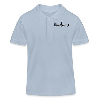 Madame simple - Polo enfant bio Stanley/Stella - bleu ciel - Devant