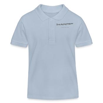 Laziness - Kids Organic Polo Shirt by Stanley/Stella - sky blue - Front