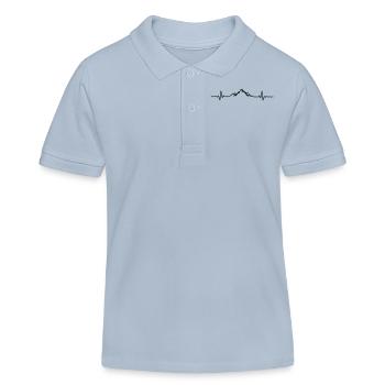 Landschaft - Berge Puls - Kinder Organic Poloshirt Mini Sprinter von Stanley/Stella - sky Blue - Vorne