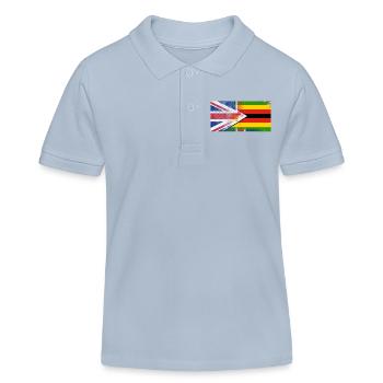 Britannique Zimbabwe moitié Zimbabwe moitié Royaume-Uni Drapeau - Polo enfant bio Stanley/Stella - bleu ciel - Devant