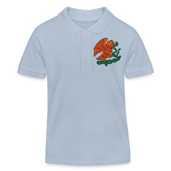mexico aigle serpent cactus Mexique mexicain - Polo enfant bio Stanley/Stella - bleu ciel - Devant