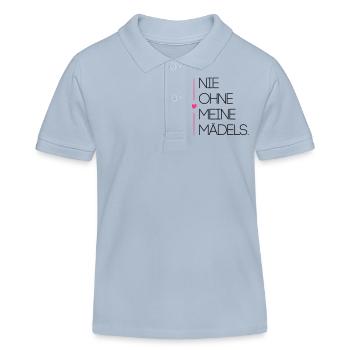 nie ohne meine maedels herz - Kinder Organic Poloshirt Mini Sprinter von Stanley/Stella - sky Blue - Vorne