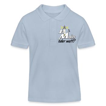 Ostsee Nordsee Shirt , Fun Shirt(25) - Kinder Organic Poloshirt Mini Sprinter von Stanley/Stella - sky Blue - Vorne