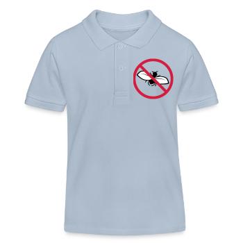 Fliege Verboten Schild - Kinder Organic Poloshirt Mini Sprinter von Stanley/Stella - sky Blue - Vorne