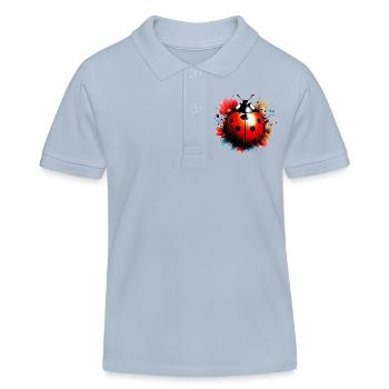 Coccinelle - Polo enfant bio Stanley/Stella - bleu ciel - Devant