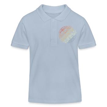 Vintage Pizza Sketch - Kids Organic Polo Shirt by Stanley/Stella - sky blue - Front