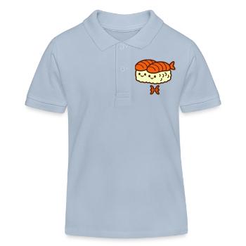 Poissons Zodiaque Foodie - Polo enfant bio Stanley/Stella - bleu ciel - Devant