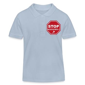 Stop Hammertime - Kids Organic Polo Shirt by Stanley/Stella - sky blue - Front