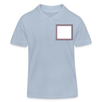 Empty Frame Frame - Add Your Own Text Design - Kids Organic Polo Shirt by Stanley/Stella - sky blue - Front