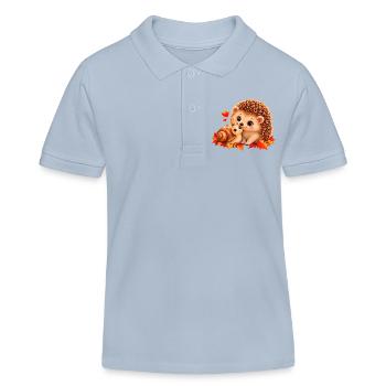 Igel & Schnecke - Kinder Organic Poloshirt Mini Sprinter von Stanley/Stella - sky Blue - Vorne