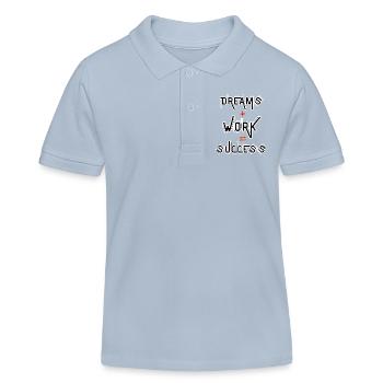 Dreams + Work = Success - Kids Organic Polo Shirt by Stanley/Stella - sky blue - Front