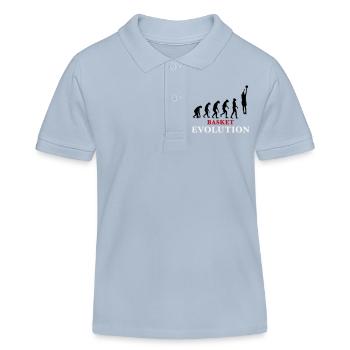 Basket Evolution Sport und Humor 3c - Kinder Organic Poloshirt Mini Sprinter von Stanley/Stella - sky Blue - Vorne