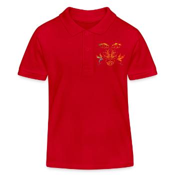 Visage zen - Polo enfant bio Stanley/Stella - rouge - Devant