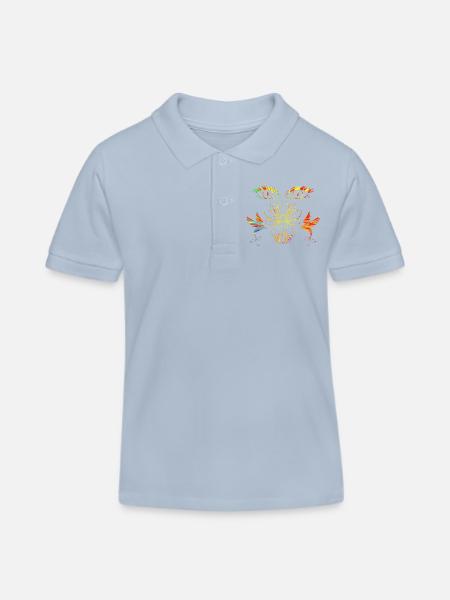 Visage zen - Polo enfant bio Stanley/Stella - bleu ciel