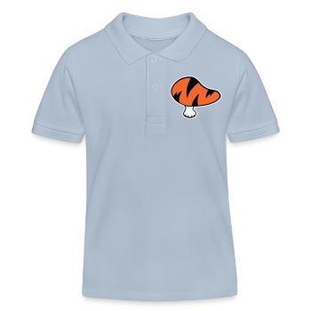 Tigerpilz Logo STICK-Variante - Kinder Organic Poloshirt Mini Sprinter von Stanley/Stella - sky Blue - Vorne