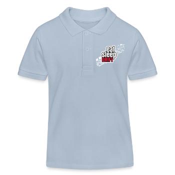 Eat Sleep Drift - Kids Organic Polo Shirt by Stanley/Stella - sky blue - Front