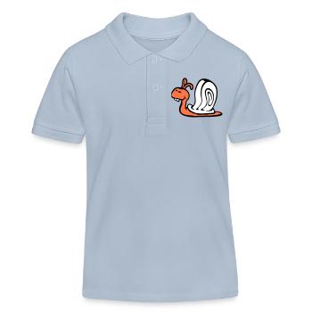 Schnecke Hasenzähne niedlich süß glücklich lustig - Kinder Organic Poloshirt Mini Sprinter von Stanley/Stella - sky Blue - Vorne