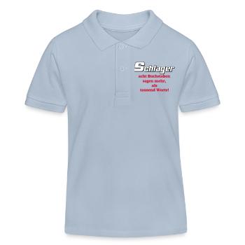 Schlager Party , Schlager Musik , Schlager Worte - Kinder Organic Poloshirt Mini Sprinter von Stanley/Stella - sky Blue - Vorne