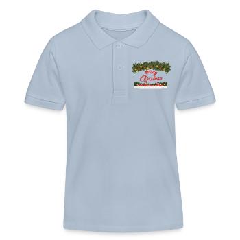 Festliche Weihnachtsdekoration mit Lichterkranz - Kinder Organic Poloshirt Mini Sprinter von Stanley/Stella - sky Blue - Vorne