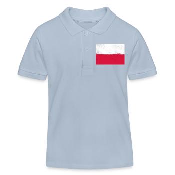 Polnische Flagge - Kinder Organic Poloshirt Mini Sprinter von Stanley/Stella - sky Blue - Vorne