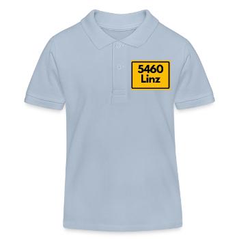 ALTE POSTLEITZAHL PLZ RETRO 5460 LINZ AM RHEIN - Kinder Organic Poloshirt Mini Sprinter von Stanley/Stella - sky Blue - Vorne