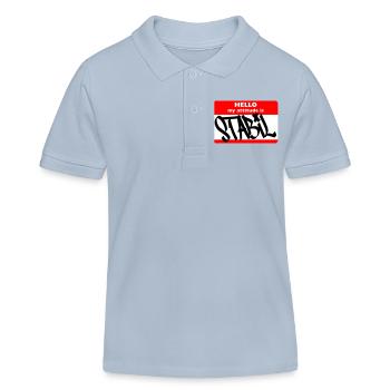 STABIL - HELLO HIP HOP - Kinder Organic Poloshirt Mini Sprinter von Stanley/Stella - sky Blue - Vorne