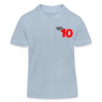 Ich bin schon 10 - Kinder Organic Poloshirt Mini Sprinter von Stanley/Stella - sky Blue - Vorne