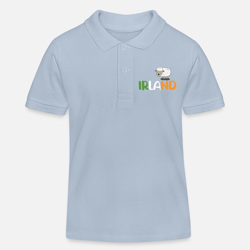 Moutons d’Irlande - Polo enfant bio Stanley/Stella - bleu ciel