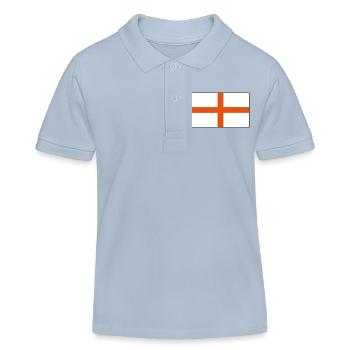 England Flagge 2 - Kinder Organic Poloshirt Mini Sprinter von Stanley/Stella - sky Blue - Vorne