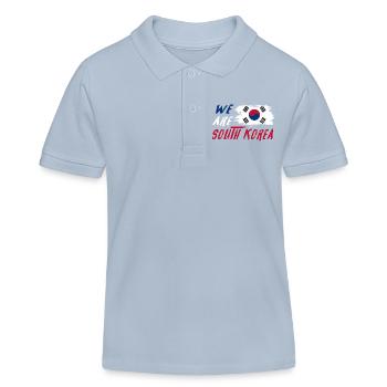 We are South Korea - Kids Organic Polo Shirt by Stanley/Stella - sky blue - Front