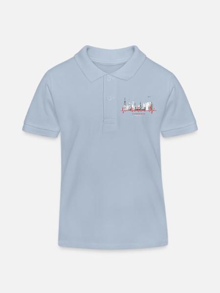 Hamburg / Stadt / Metropole / Elbe - Kinder Organic Poloshirt Mini Sprinter von Stanley/Stella - sky Blue
