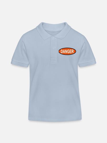 danger - Polo enfant bio Stanley/Stella - bleu ciel