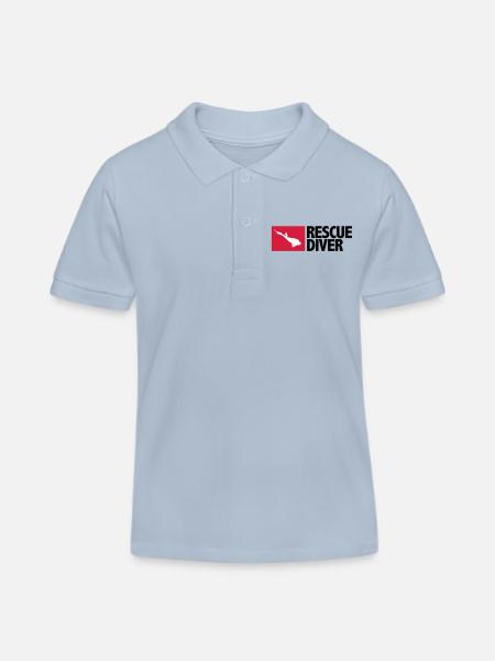 Rescue Diver - Polo enfant bio Stanley/Stella - bleu ciel