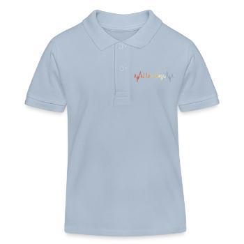 Hundeliebhaber Herzlinie - Kinder Organic Poloshirt Mini Sprinter von Stanley/Stella - sky Blue - Vorne