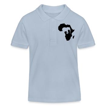 L'éléphant d'Afrique - Polo enfant bio Stanley/Stella - bleu ciel - Devant