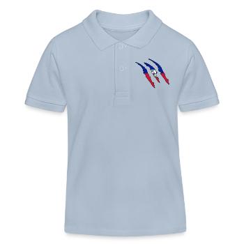 Cadeau griffe Wildland Haïti native - Polo enfant bio Stanley/Stella - bleu ciel - Devant