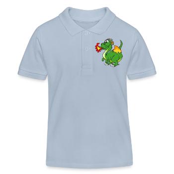 dragon - Polo enfant bio Stanley/Stella - bleu ciel - Devant
