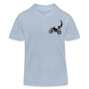 FMX Freestyler - Kinder Organic Poloshirt Mini Sprinter von Stanley/Stella - sky Blue - Vorne