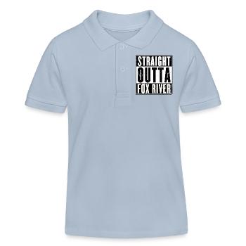 Straight Outta Fox River - Prison Break T-shirt - Kids Organic Polo Shirt by Stanley/Stella - sky blue - Front