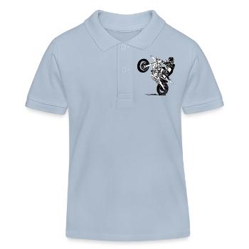 Supermoto - Kinder Organic Poloshirt Mini Sprinter von Stanley/Stella - sky Blue - Vorne