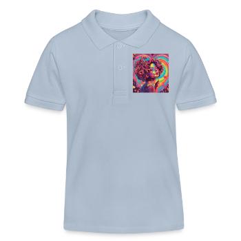 Esthétique Femme - Polo enfant bio Stanley/Stella - bleu ciel - Devant
