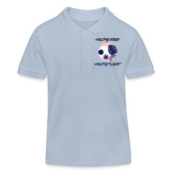 Marine Conservation - Kids Organic Polo Shirt by Stanley/Stella - sky blue - Front