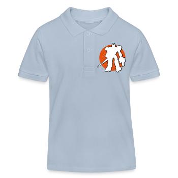 Manga-Bot vor Japan Sonne - Kinder Organic Poloshirt Mini Sprinter von Stanley/Stella - sky Blue - Vorne