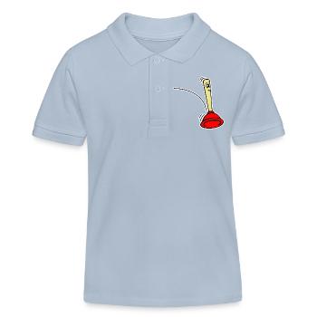 Pömpel Jumping - Kinder Organic Poloshirt Mini Sprinter von Stanley/Stella - sky Blue - Vorne