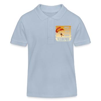 Springen - Gleiten - Genießen - Fallschirmspringen - Kinder Organic Poloshirt Mini Sprinter von Stanley/Stella - sky Blue - Vorne