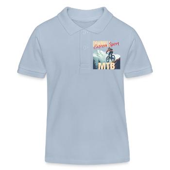Downhill - Extrem Sport - Kinder Organic Poloshirt Mini Sprinter von Stanley/Stella - sky Blue - Vorne