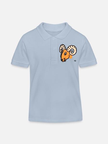 Ariès grand - Polo enfant bio Stanley/Stella - bleu ciel